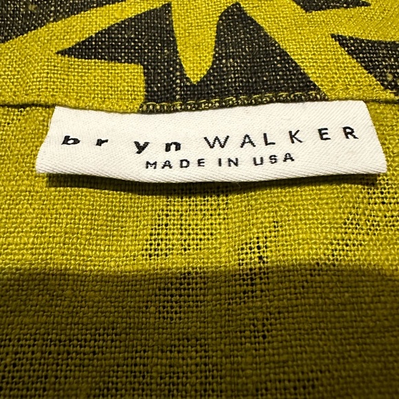 Bryn Walker Green Black 100% Linen Oversized Top Size Small - Picture 8 of 10